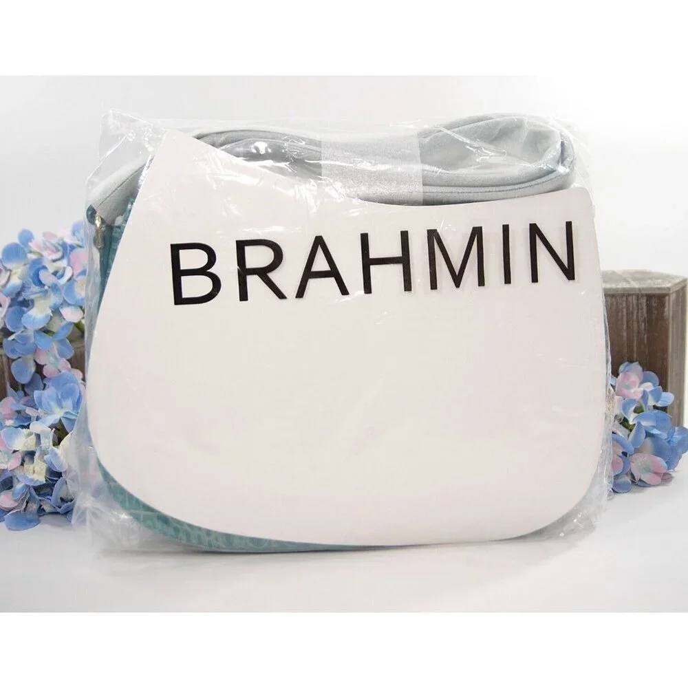 Brahmin Mermaid Turquoise Melbourne Leather Shayna Crossbody Bag NWT - Picture 8 of 8